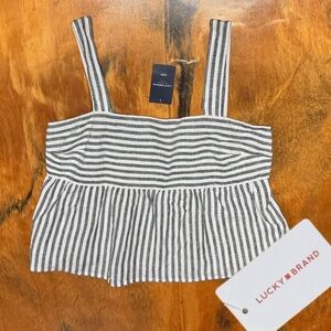 NWT-Lucky Brand Babydoll Adjustable Straps Top